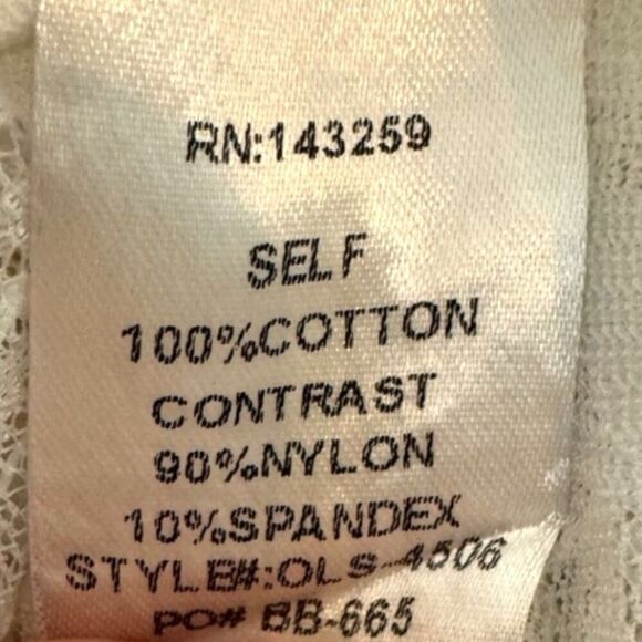 ORIGAMI Ivory White BOHO Western Sleeveless Cardigan Duster Suede & Lace Vest 2X - Picture 9 of 15